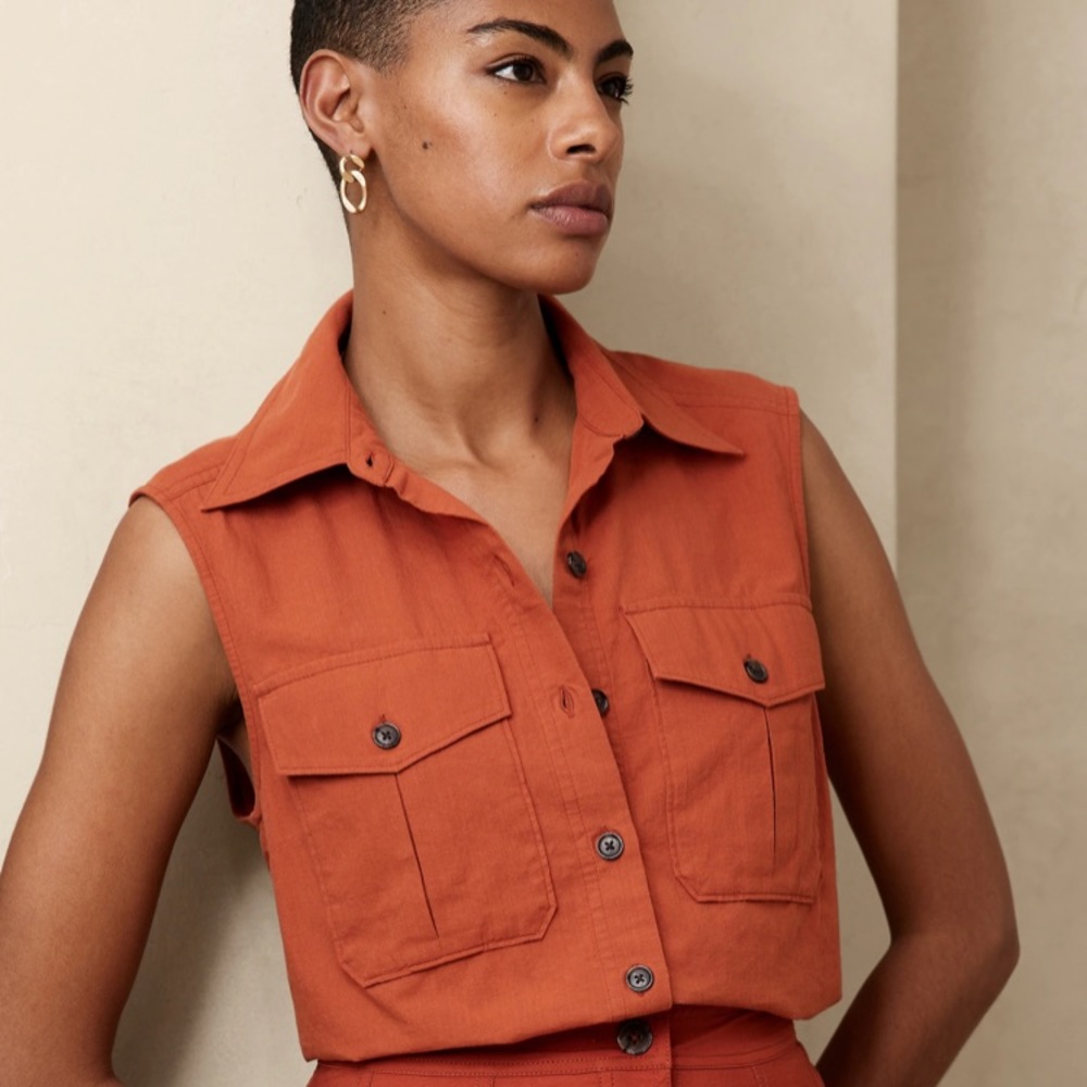 NWT Banana Republic Double Pocket Shirt